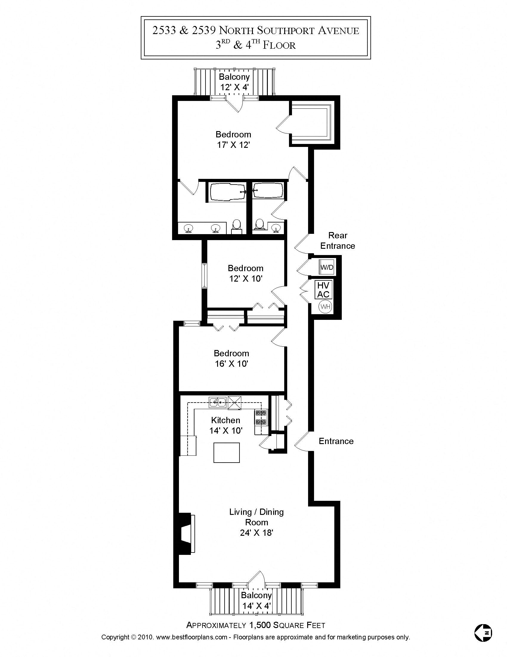 2535-39 N. Southport 3 Beds Apartment for Rent - Photo Gallery 30